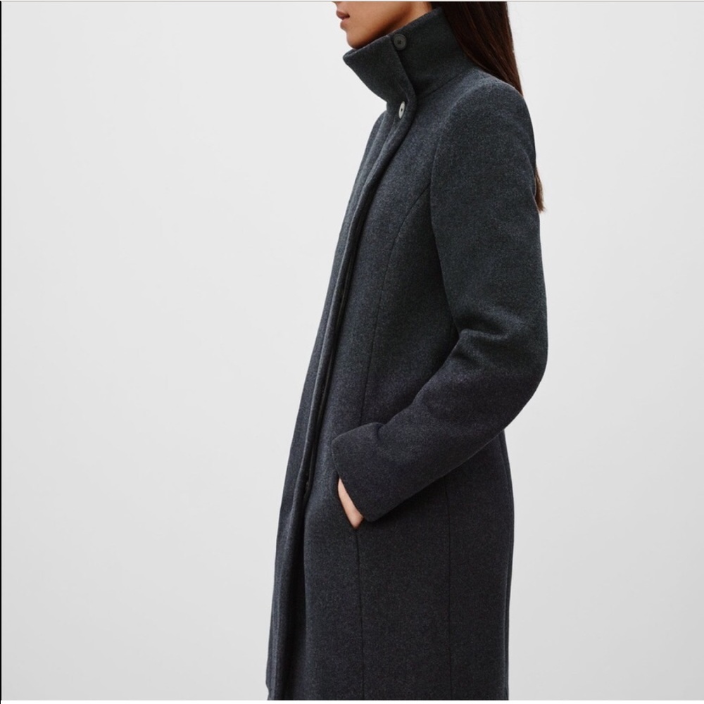 Aritzia - Babaton Calloway wool cashmere coat - black - size Small